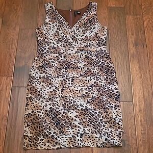 New Directions Black and Brown Mini Dress